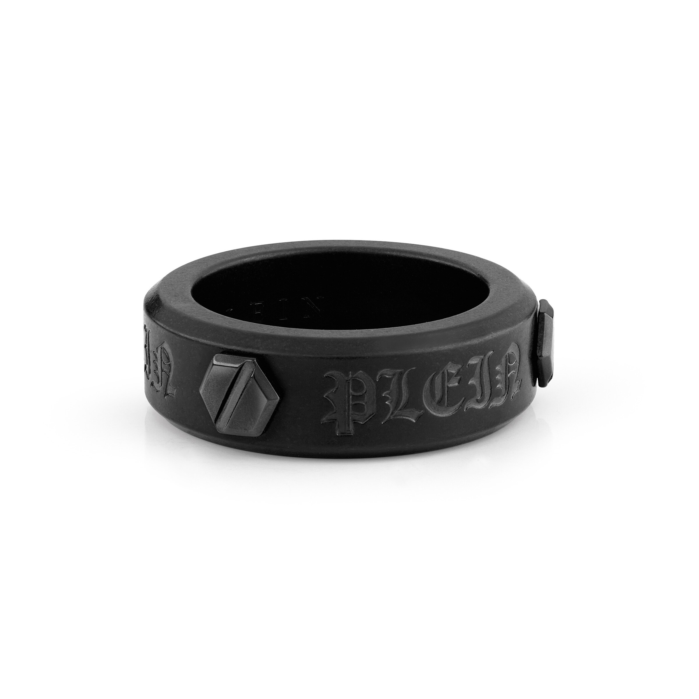 Anello 'Hexagon' di Philipp Plein Jewellery in nero