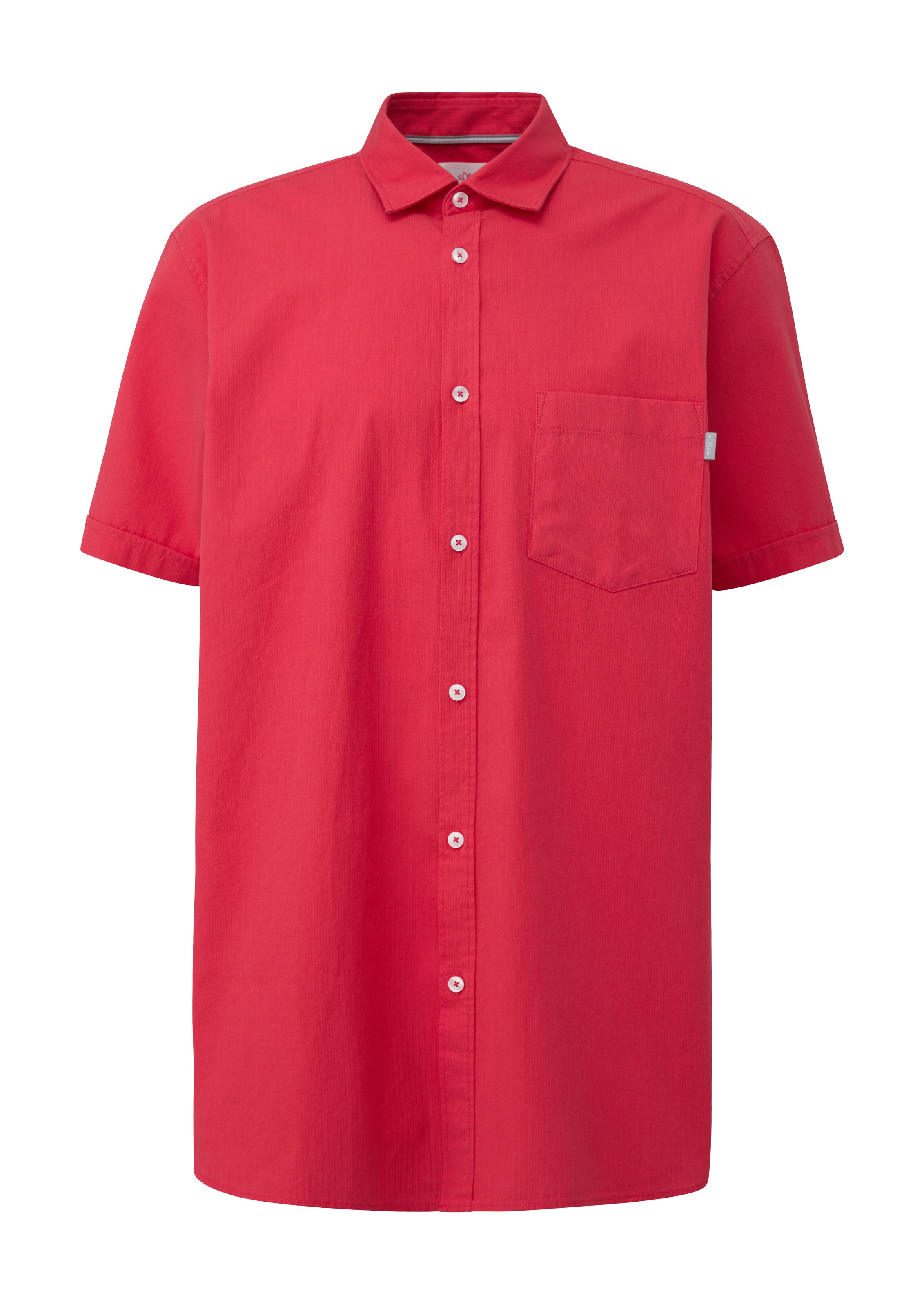 s.Oliver Men Tall Sizes Regular Fit Hemd in Rot: Vorderseite