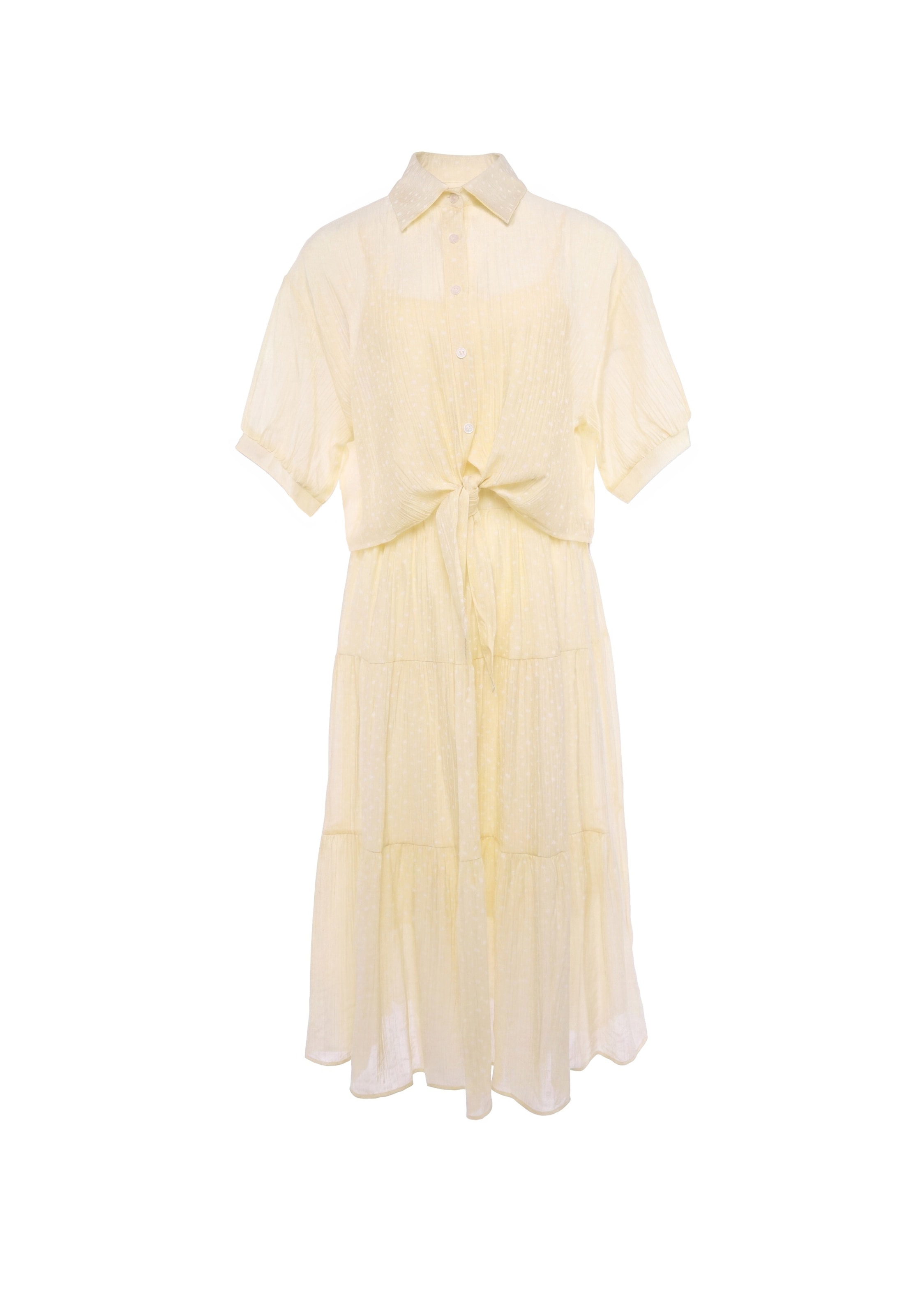 Usha - Vestido en amarillo: frente