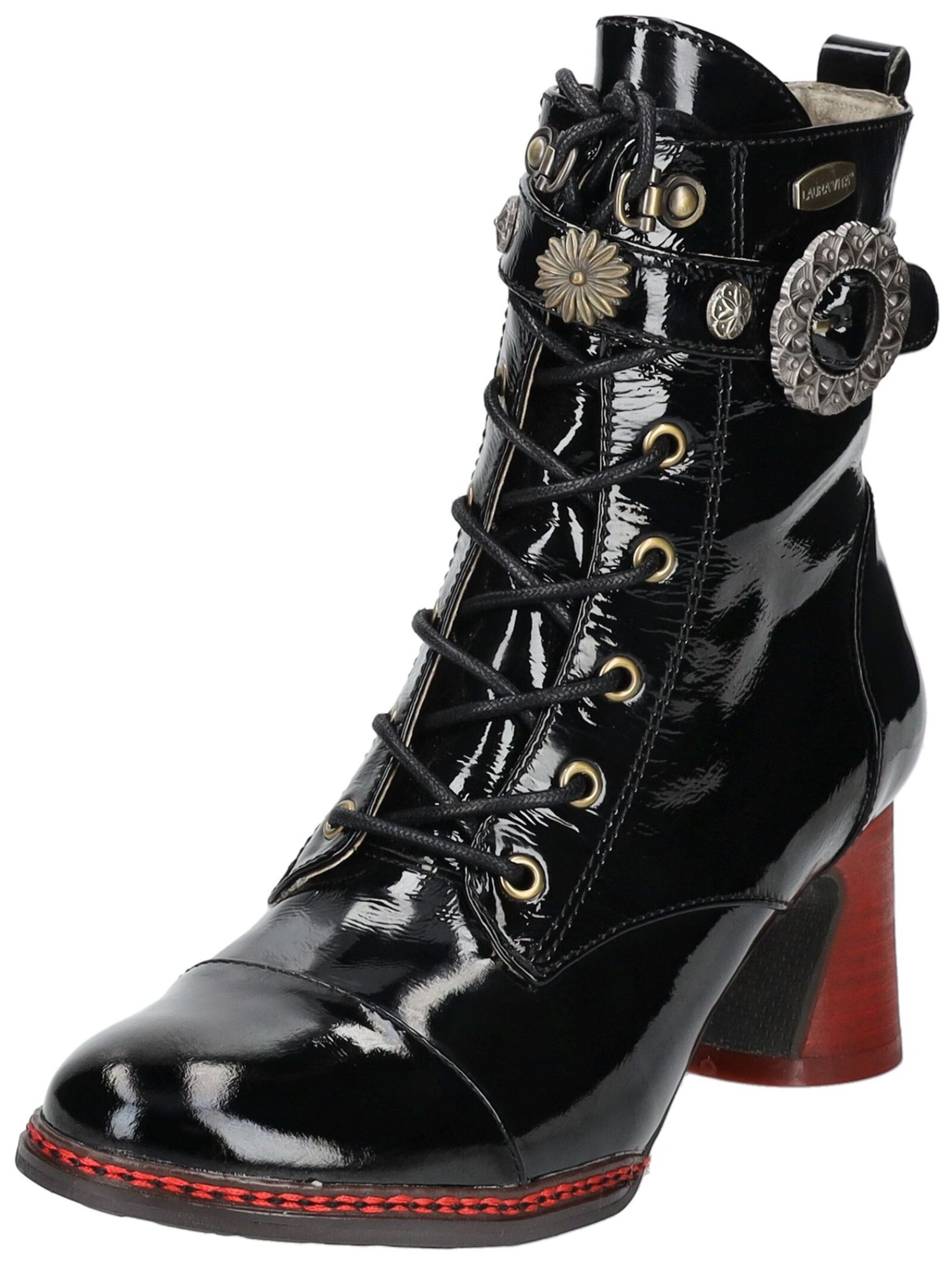 Bottines à lacets Laura Vita en noir : devant