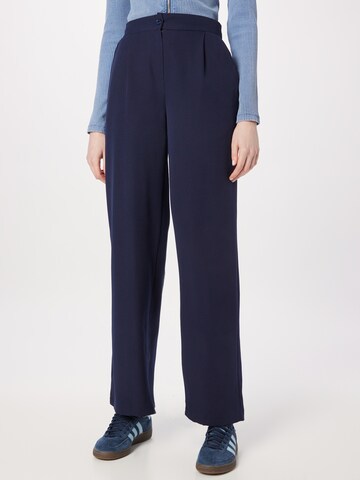 Trendyol Wide leg Pleat-Front Pants in Blue: front