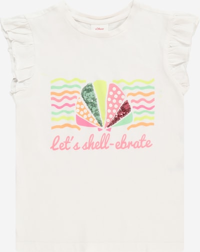 s.Oliver T-Shirt en jaune / menthe / rose / blanc, Vue avec produit