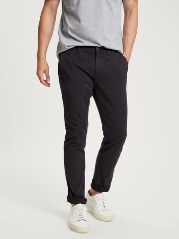 Cross Jeans Tapered Chino Pants in Grey: front