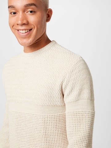 Pull-over 'ONSSTRUCTURE LIFE CREW KNIT' Only & Sons en beige