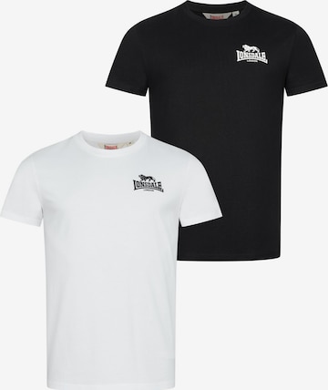 T-Shirt LONSDALE en noir : devant