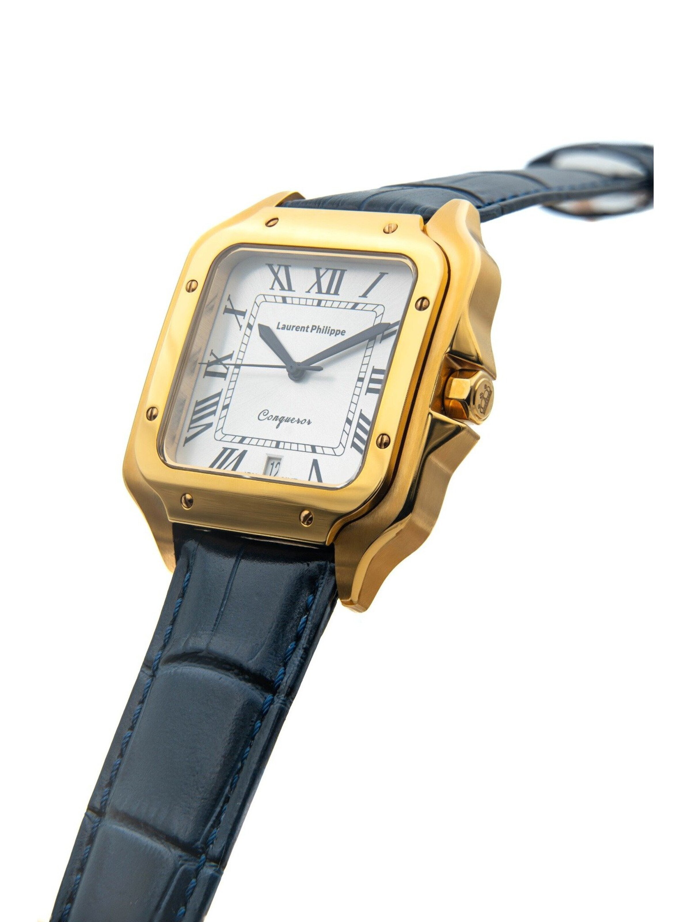 Laurent Philippe - Reloj analógico 'Conqueror The Golden Empress Bleu Sauvage' en oro