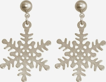 Gemshine Earrings 'Schneeflocke' in Silver: front