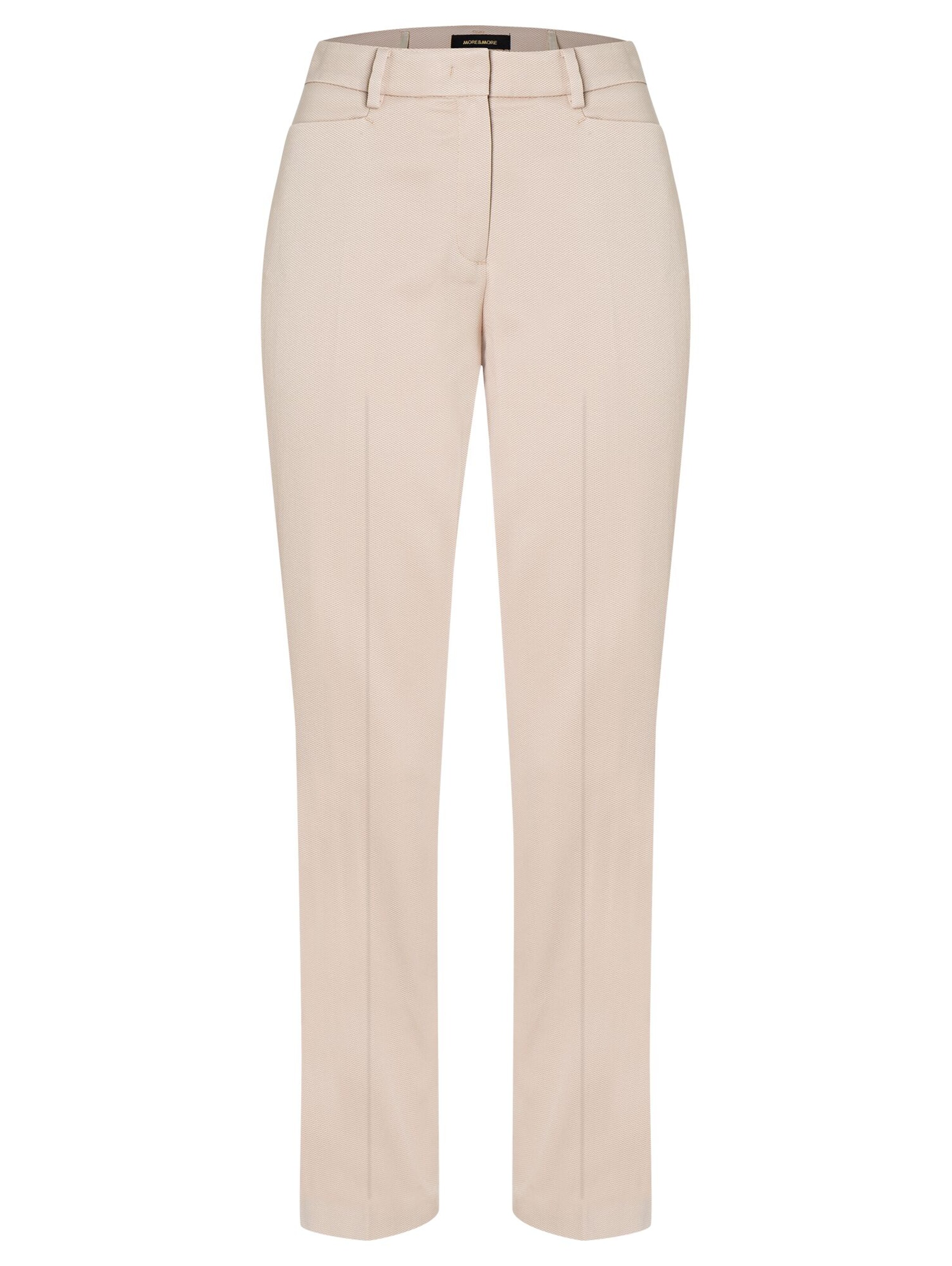 MORE & MORE Szabványos Ráncos nadrág - bézs: elől