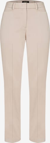 MORE & MORE Regular Pleated Pants in Beige: front