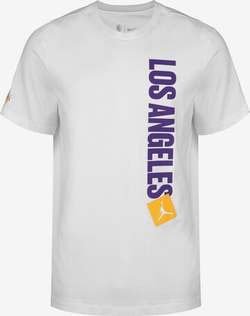 T-Shirt fonctionnel 'Los Angeles Lakers Essential Statemen' NIKE en blanc : devant