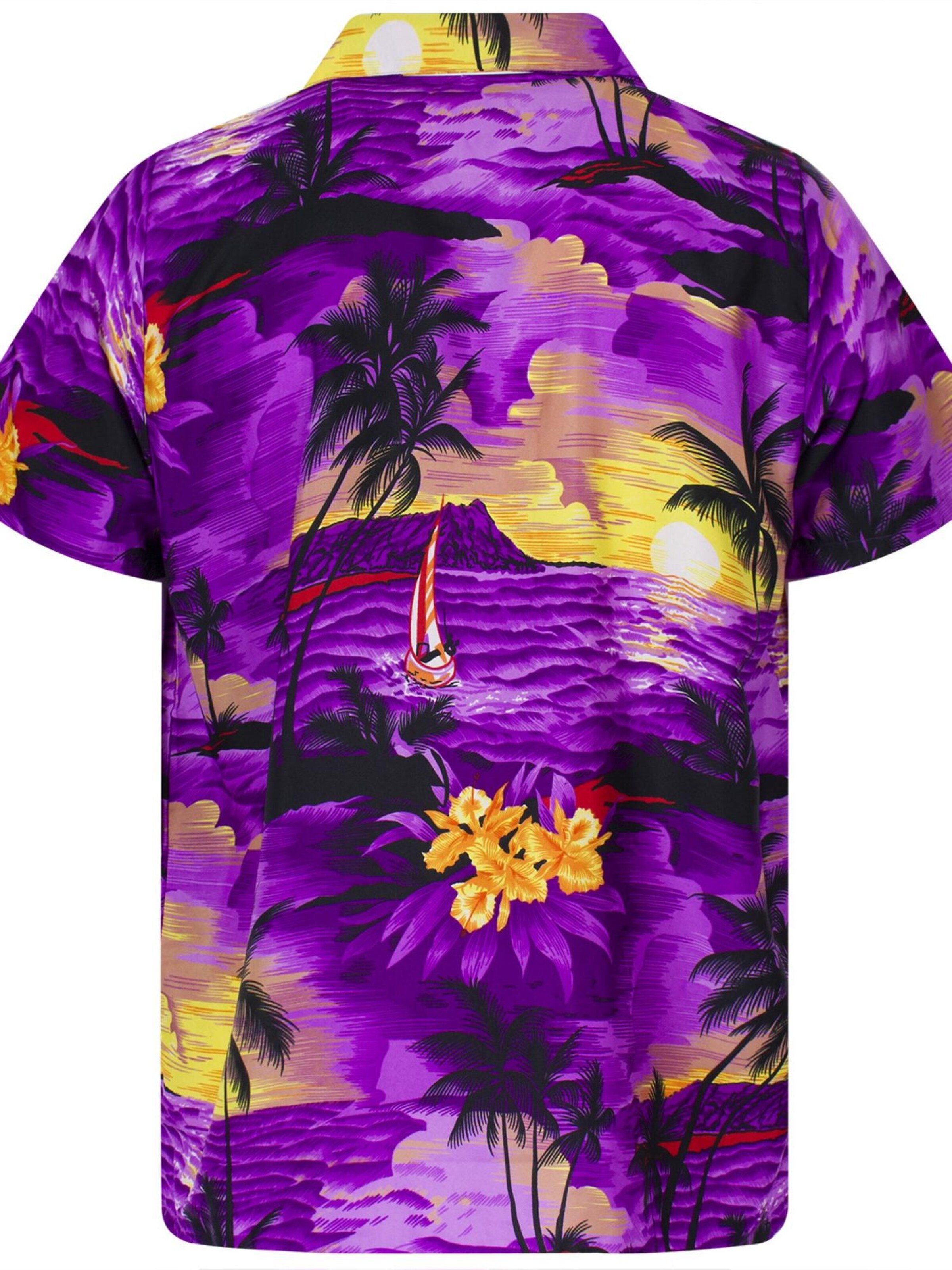 King Kameha Shirt 'Surf' in Purple