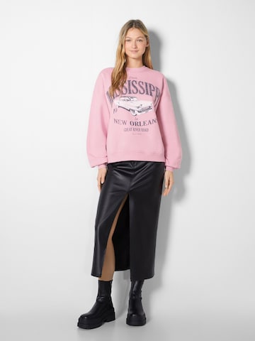 Bershka Sweatshirt i pink