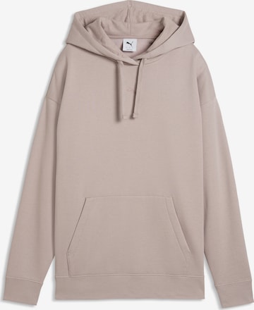 PUMA Essentials Fleece Relaxed Hoodie in Beige: Vorderseite