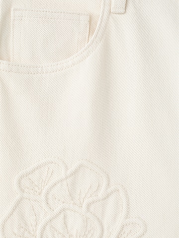 MANGO Wide leg Jeans 'DIJON' in Beige