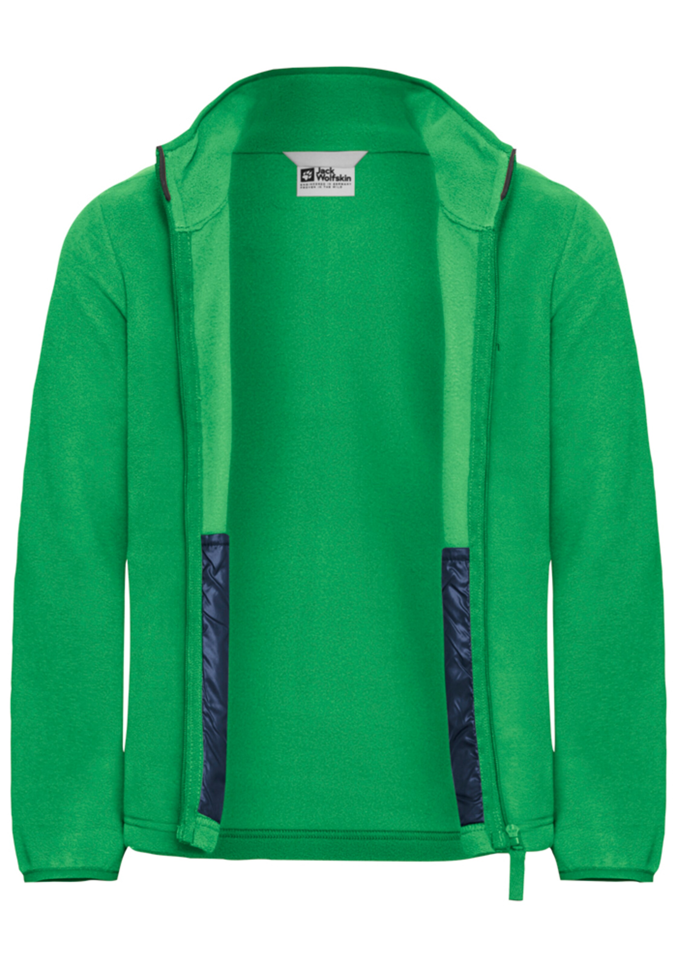JACK WOLFSKIN Athletic Fleece Jacket 'Taunus' in Green
