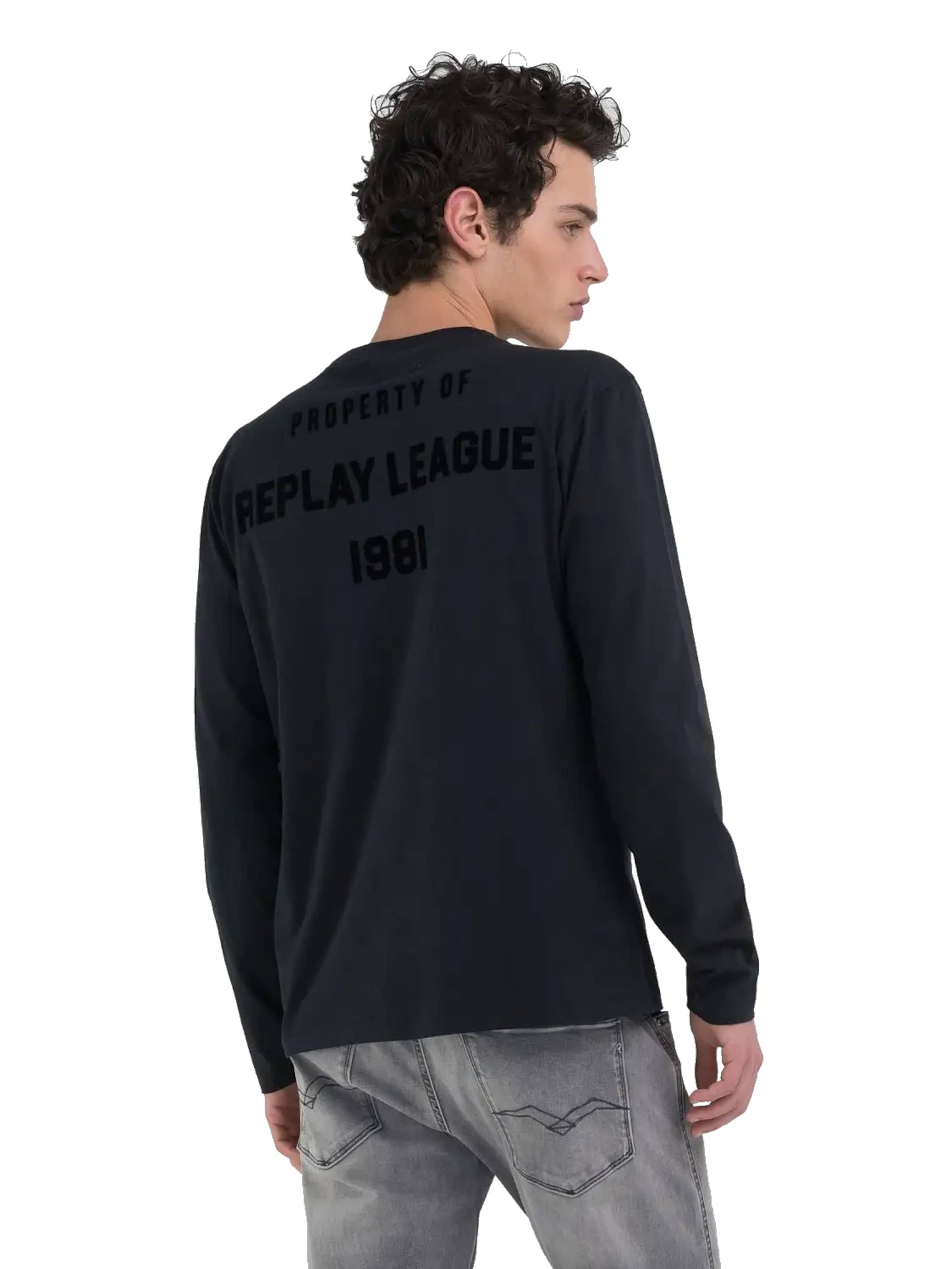 REPLAY Shirt in Schwarz: Vorderseite