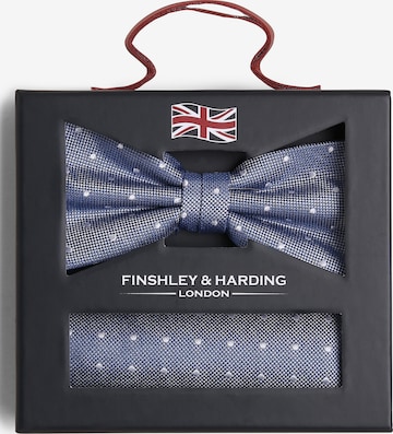Finshley & Harding London Set: Fliege und Einstecktuch in Blau: predná strana