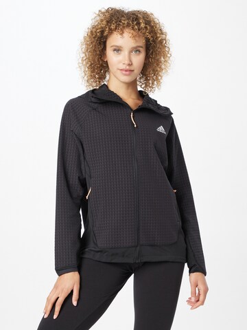 ADIDAS SPORTSWEAR Sports jacket 'X-City Soft Shell' in Black: front