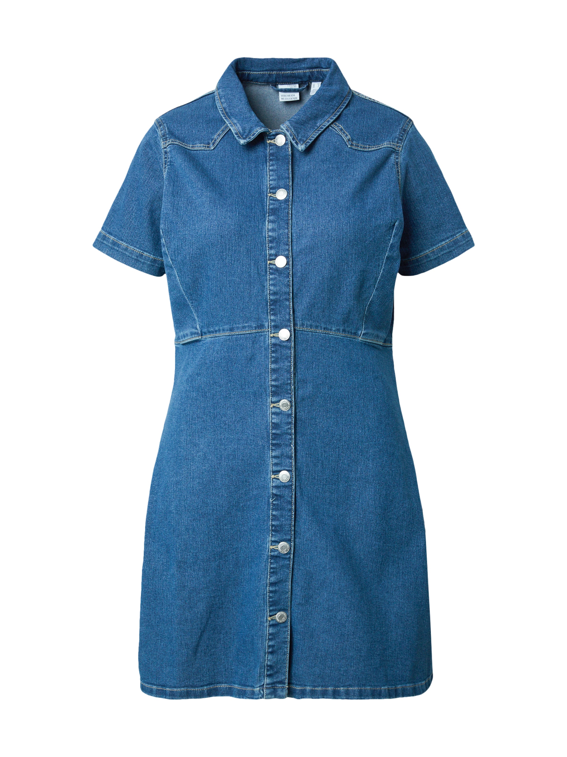 Vero Moda Curve Kleid 'VMAmanda' in Blau: Vorderseite