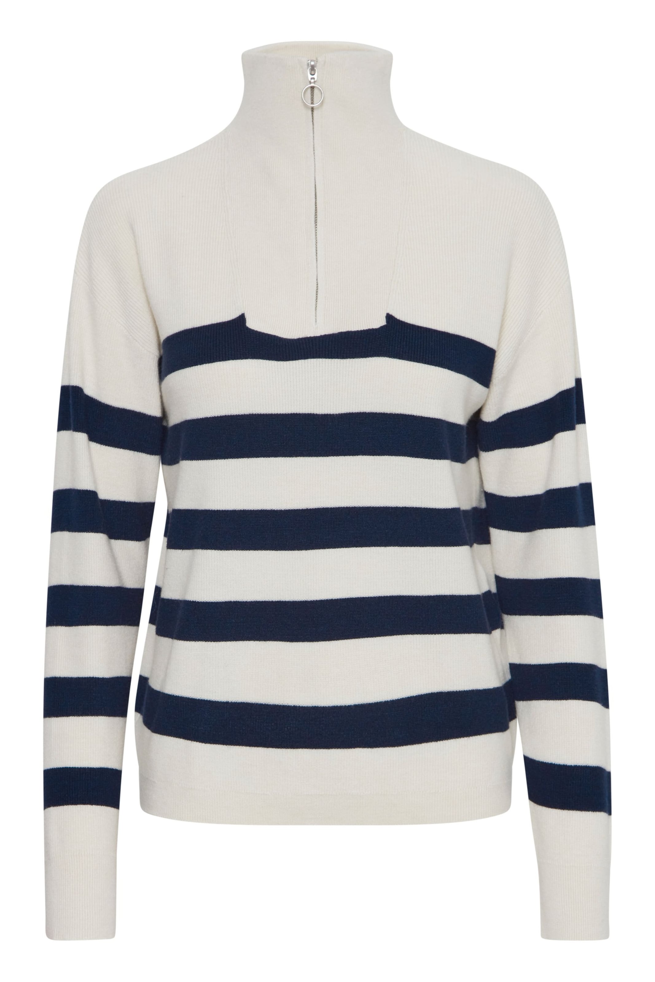 b.young Pullover 'Manina' i navy / hvid, Produktvisning
