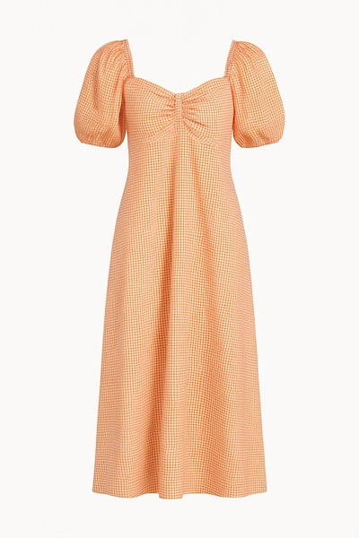 For You Moda Jurk in de kleur Kreeft / Wit, Productweergave