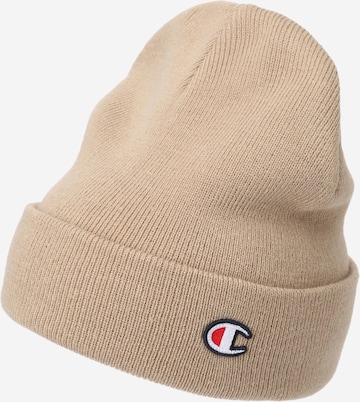 Champion Authentic Athletic Apparel Beanie in Brown: front