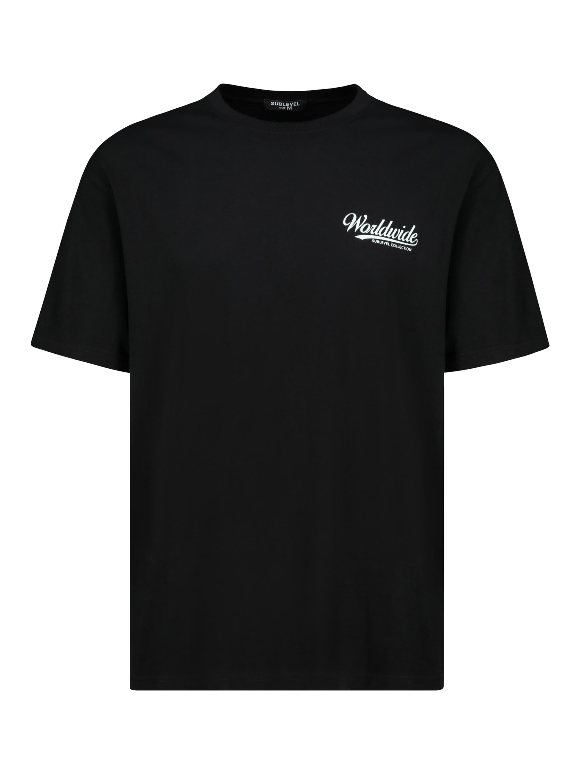 Sublevel Shirt 'Worldwide' in Black: front