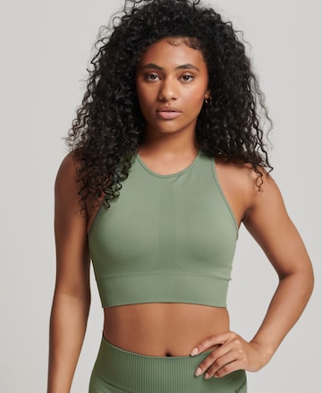 Bustier Soutien-gorge de sport Superdry en vert : devant