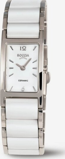 Boccia Titanium Uhr in silber / weiß, Produktansicht
