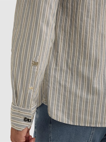 Regular fit Camicia 'Shirt with stripe pattern and Kent collar' di VANGUARD in blu