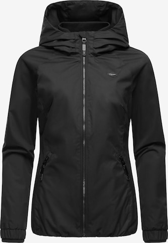 Ragwear Weatherproof jacket 'Dizzie' in Black: front