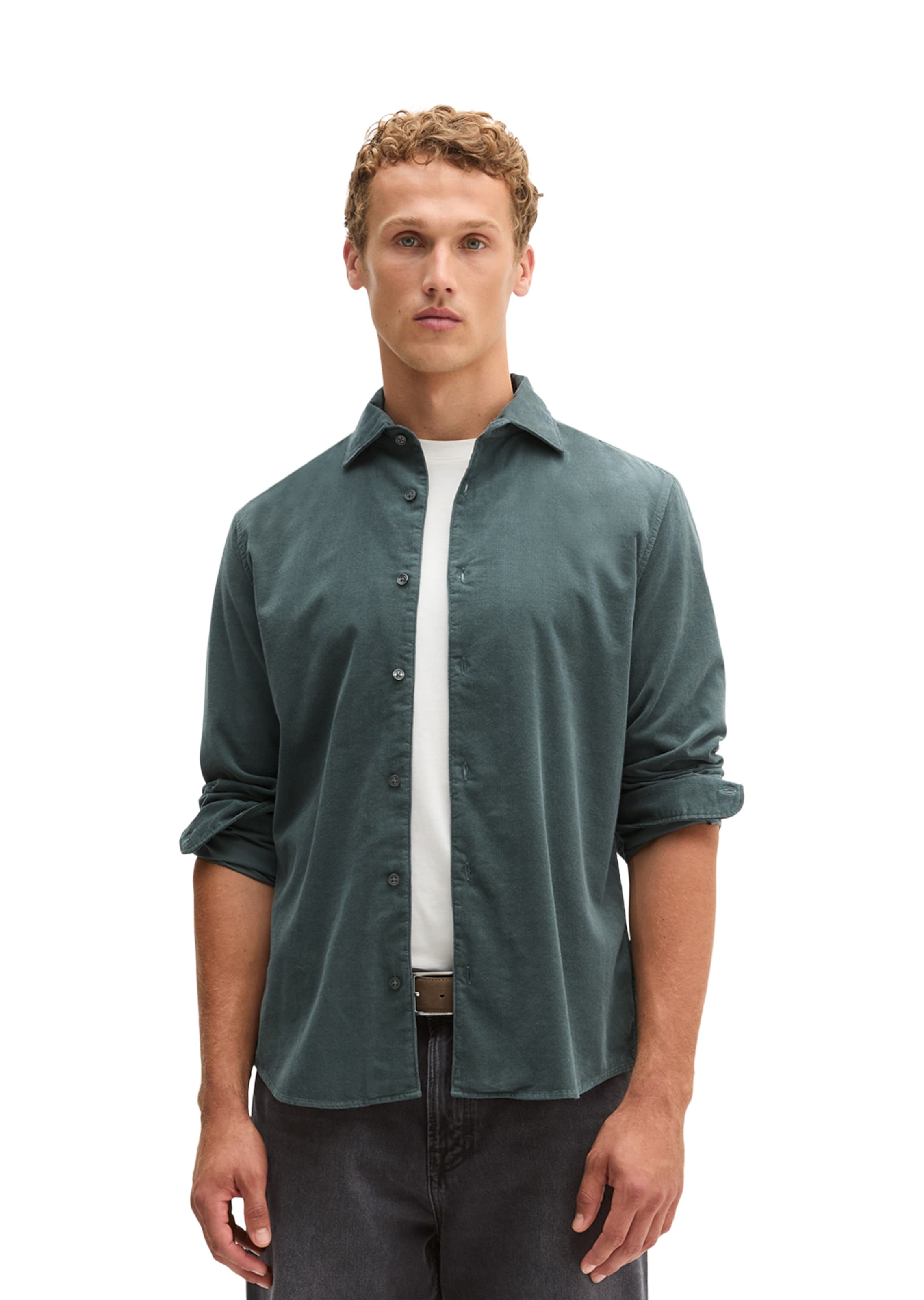 Marc O'Polo Regular fit Button Up Shirt in Green: front