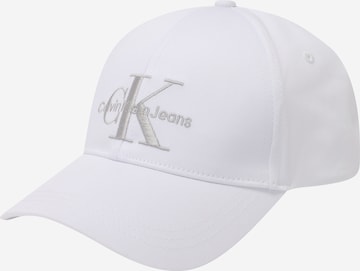 Calvin Klein Jeans Cap in White: front