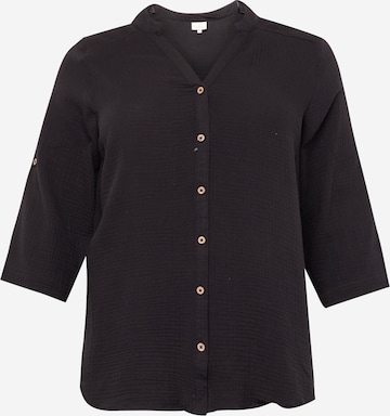 ONLY Carmakoma Blouse 'Theis' in Black: front