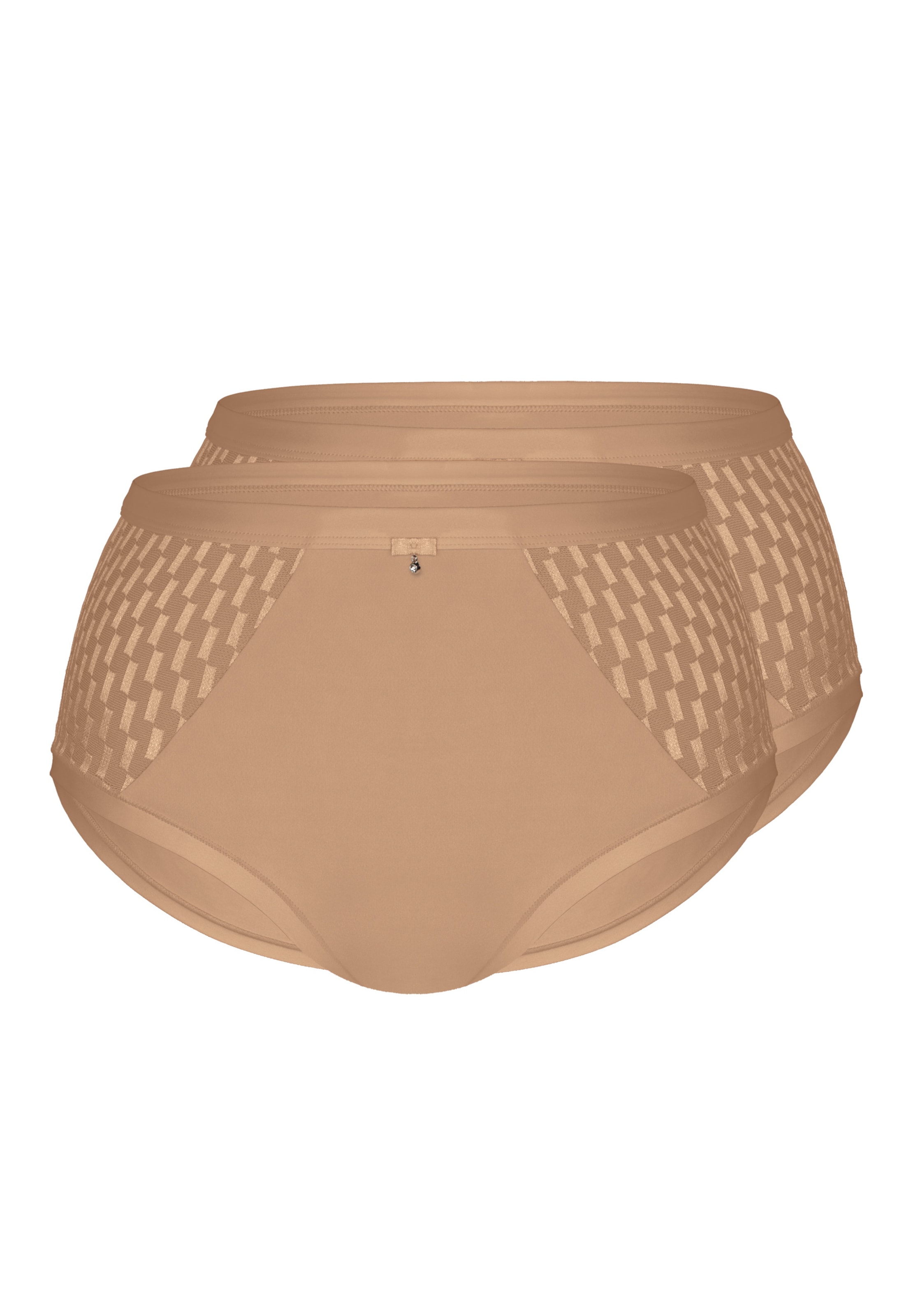 sassa Slip 'GRAPHICAL JACQUARD' in Beige: voorkant