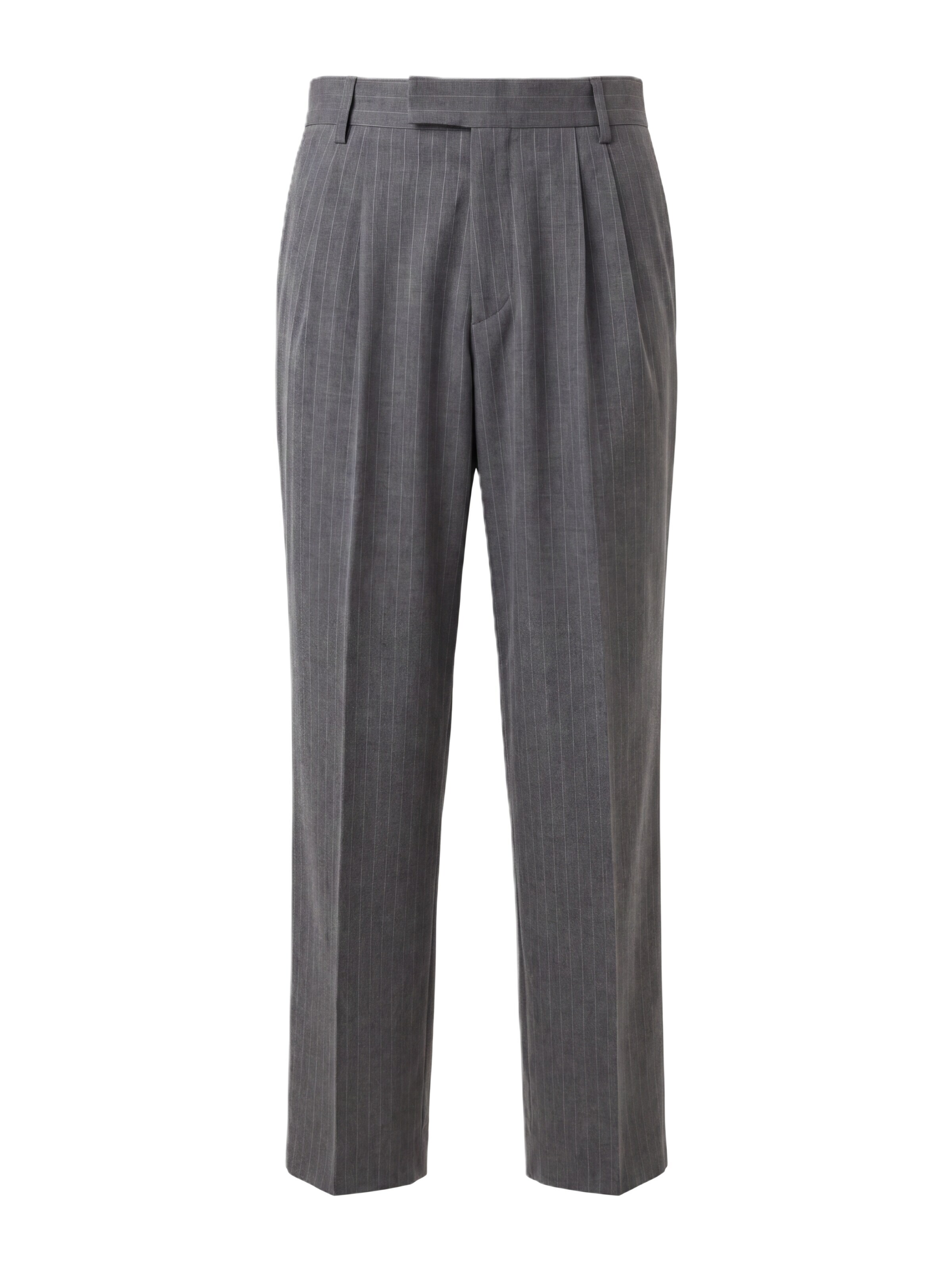 ARMIE Loosefit Broek 'The Erick Wide Leg Trousers' in Grijs: voorkant