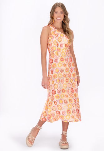 Robe d’été 'Festival' IZIA en orange : devant