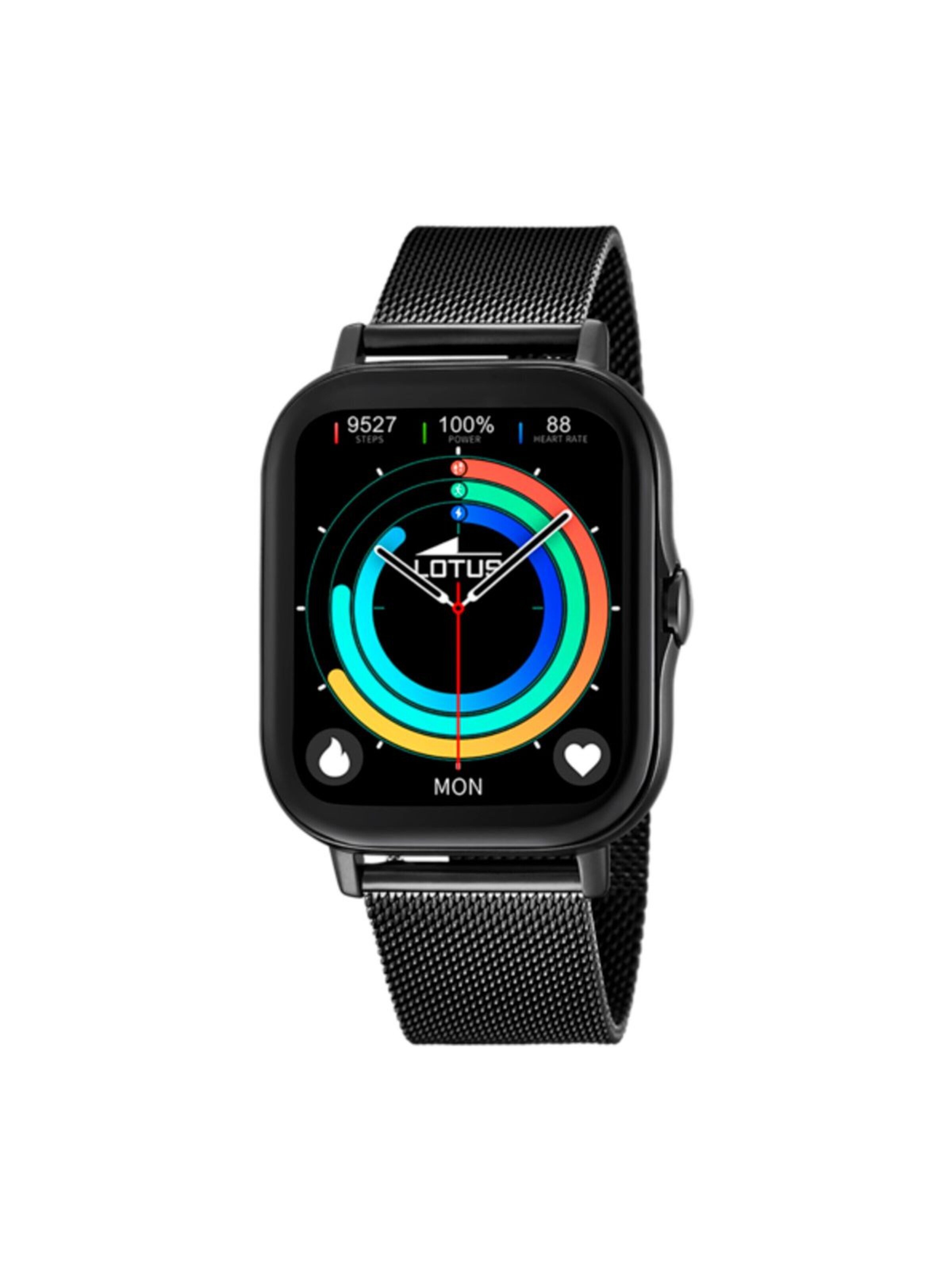 Montre digitale Lotus en noir : devant