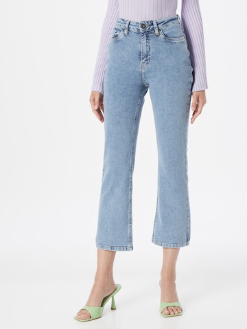 PULZ Jeans جينز ذات سيقان واسعة جينز بلون أزرق: الأمام