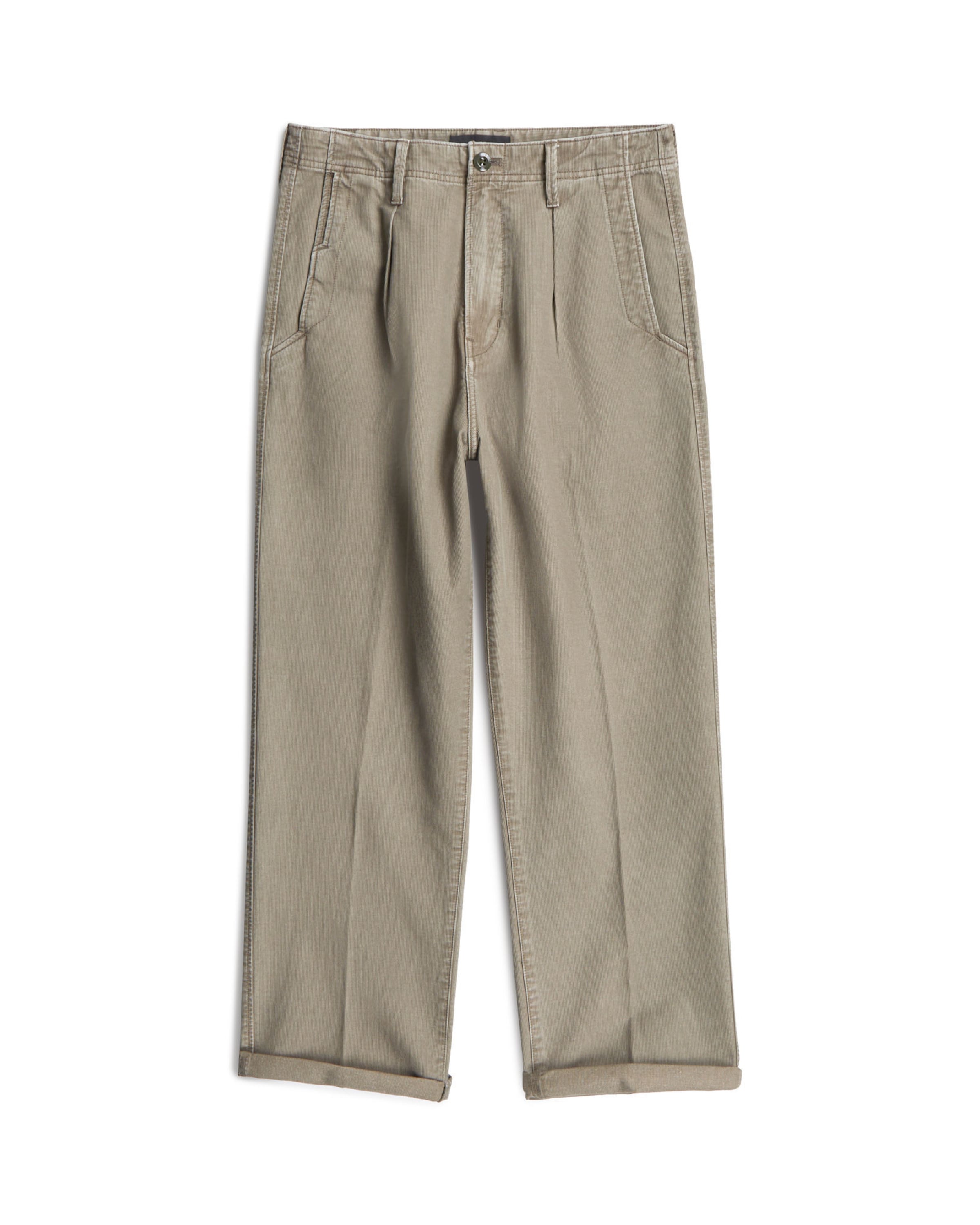 Pantalon 'Pleated Chino Relaxed' G-STAR en marron : devant