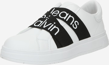 Baskets Calvin Klein Jeans en blanc : devant