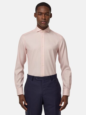 Regular fit Camicia di Boggi Milano in rosa: frontale