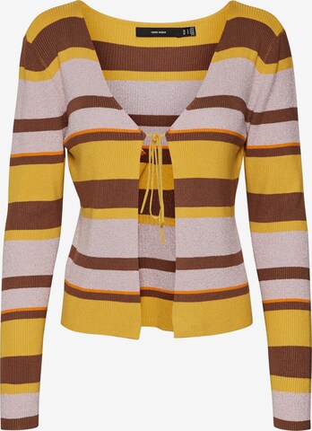 VERO MODA Knit Cardigan 'AURA' in Brown: front