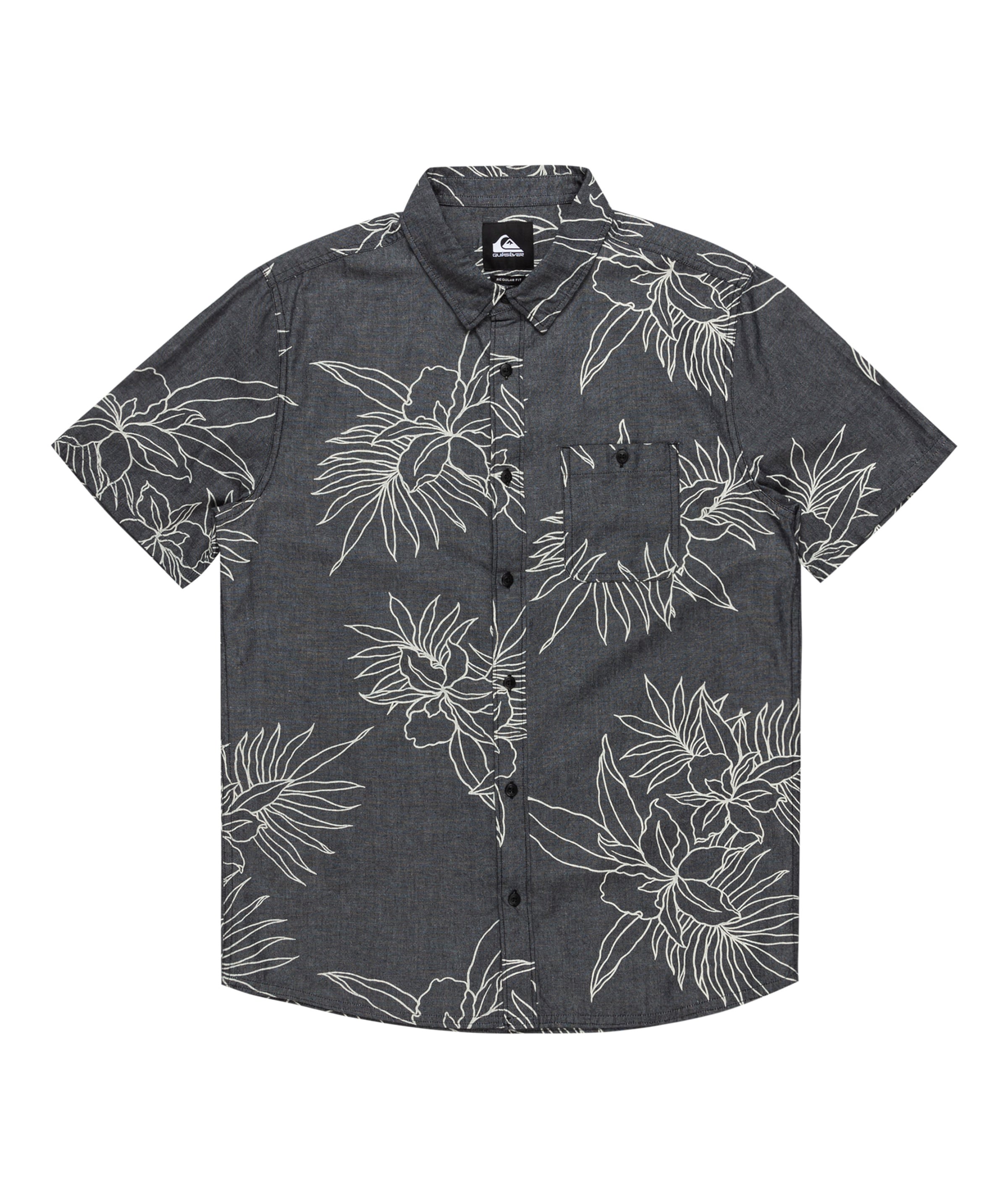 QUIKSILVER Comfort fit Button Up Shirt in Grey: front
