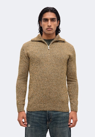 KnowledgeCotton Apparel Sveter - Zelená: predná strana