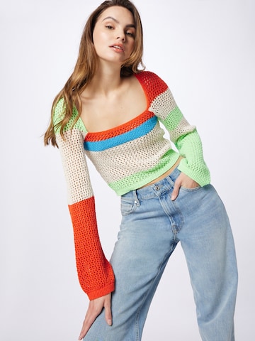 NEON & NYLON Sweater 'LENI' in Beige: front