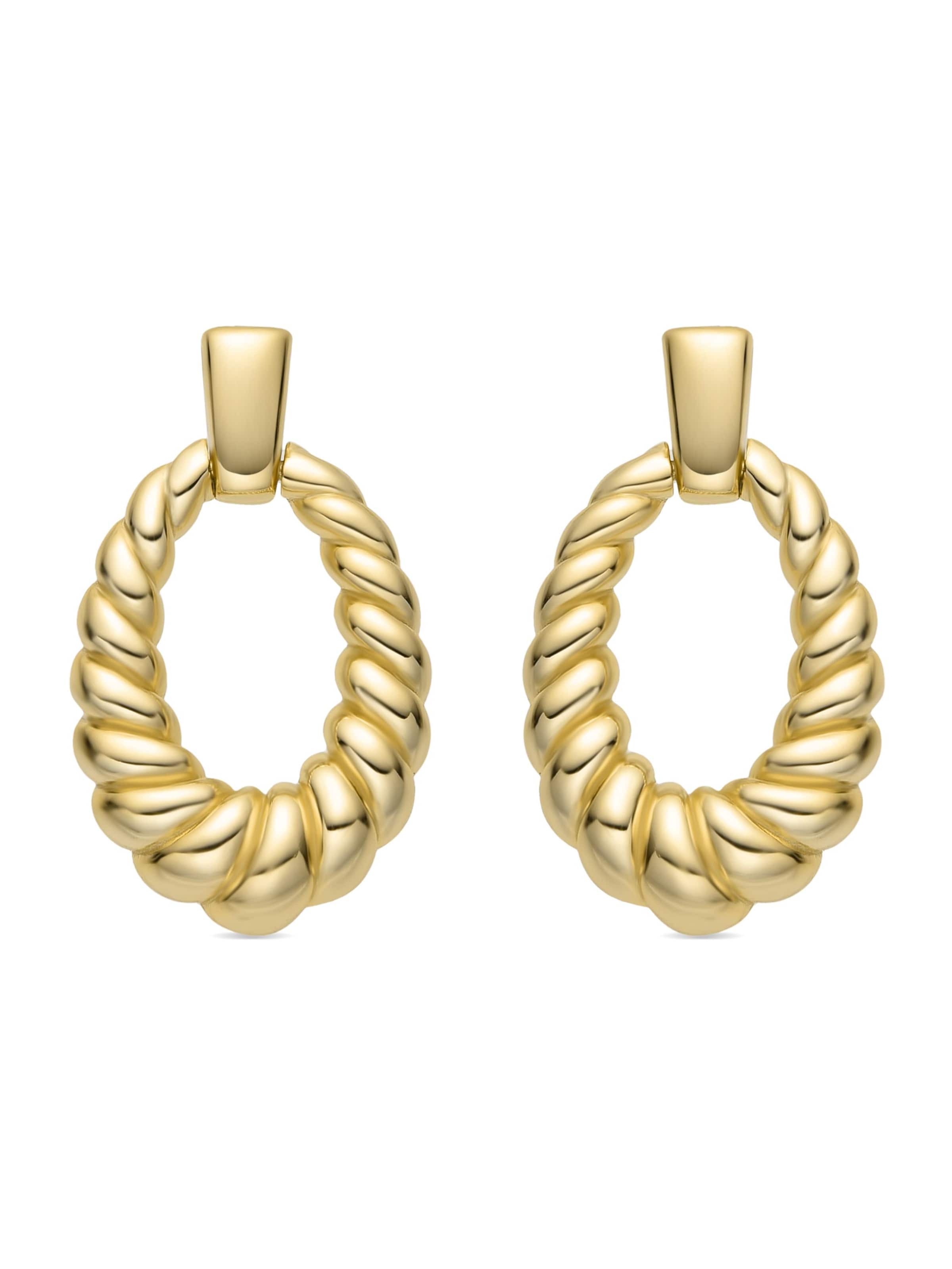 Boucles d'oreilles 'IMKRULL' Luxenter en jaune : devant