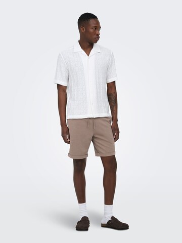 Only & Sons Regular Trousers 'ONSNewkodyl' in Brown