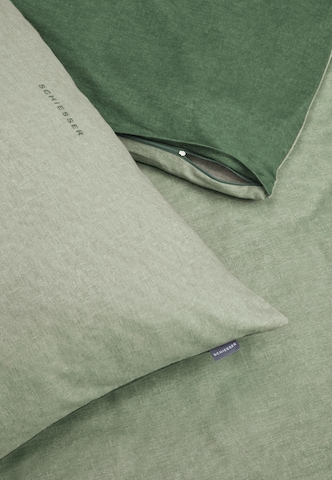 SCHIESSER Pillow 'Doubleface Feinbiber' in Green