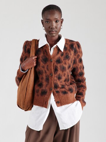 SCOTCH & SODA Cardigan 'FUZZY JACQUARD' i brun: forside